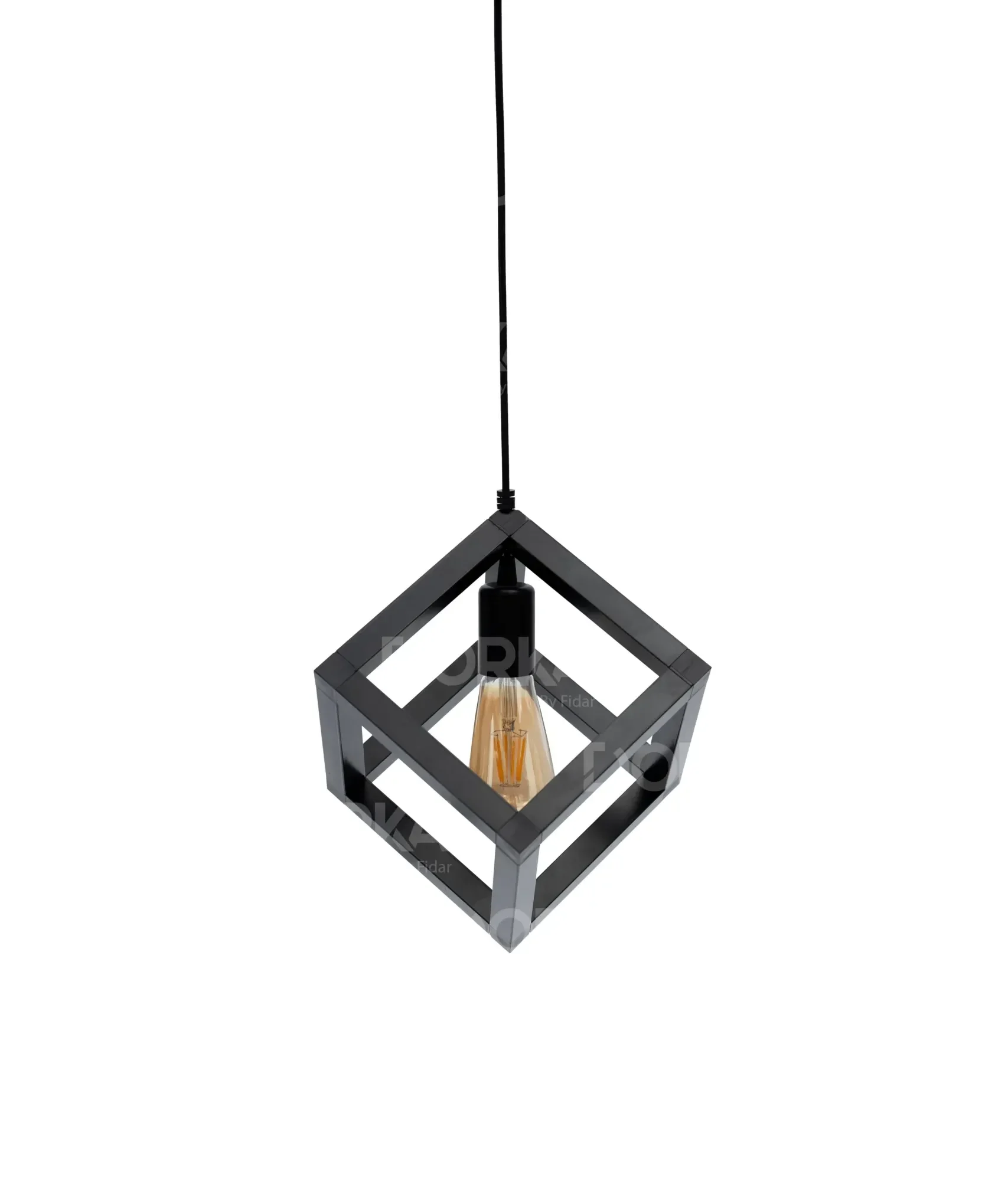 luminaire cube suspendu 18x18x18 cm