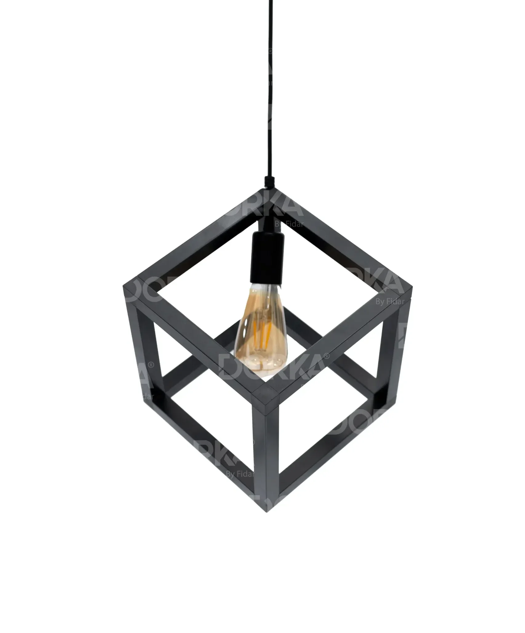 luminaire cube suspendu 22x22x22 cm