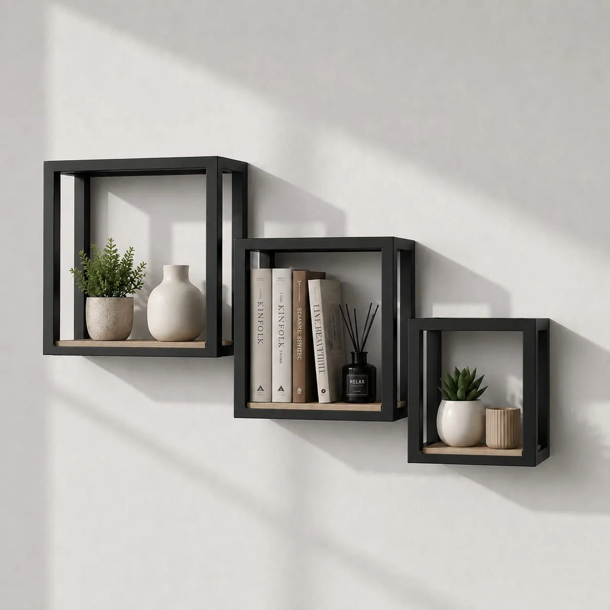 Set de 3 caissons muraux rectangulaires