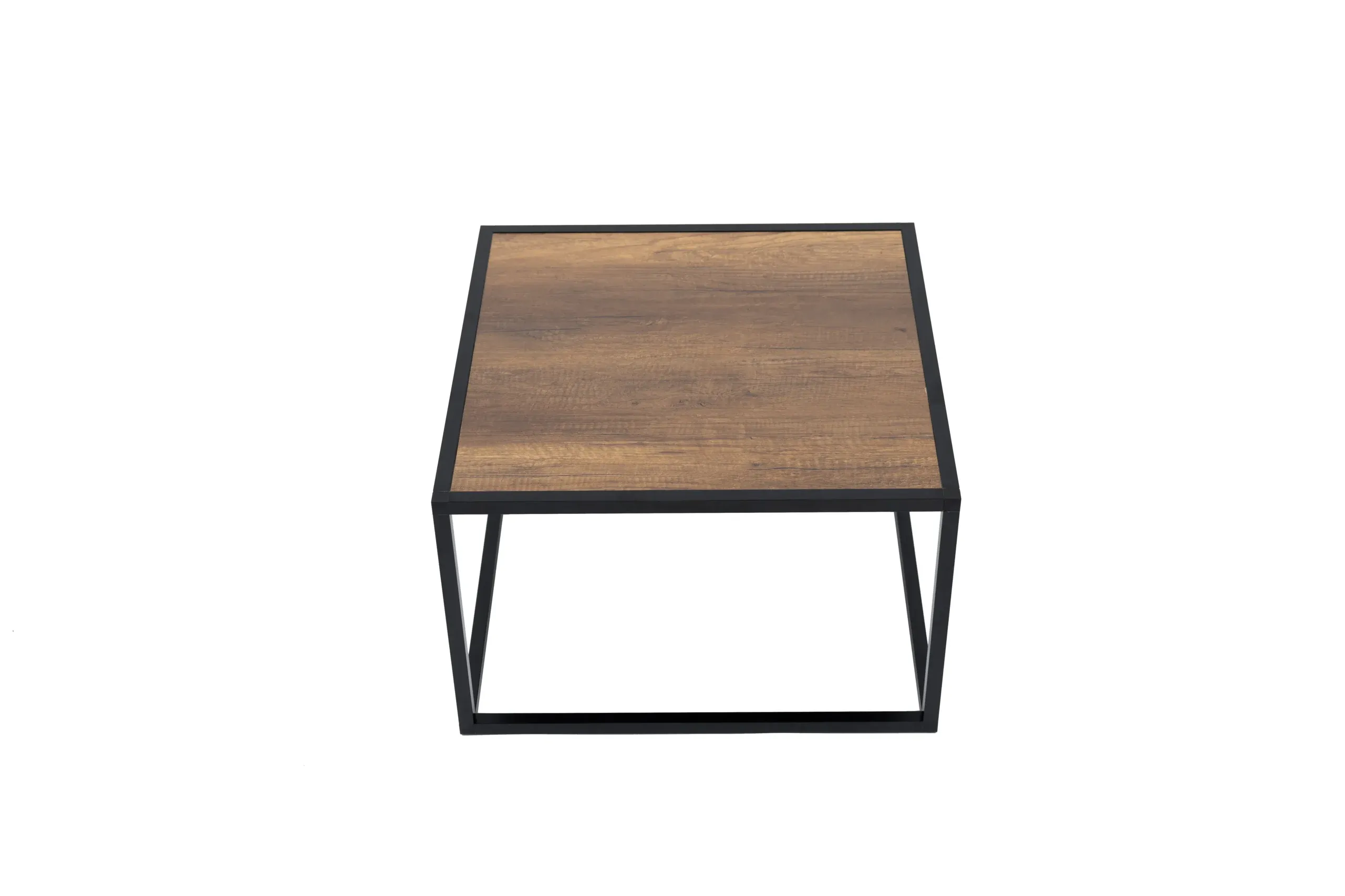 Table basse carrée de style Baroque en bois sombre